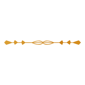 Divider Design with a golden arrow on a white background png