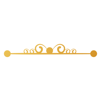 Vintage Divider Design with golden scroll border on transparent background png