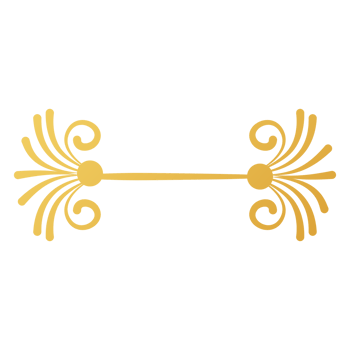 Floral Divider Design with golden scroll with swirls design png