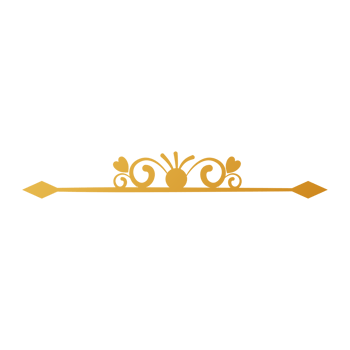 Divider Design with golden crown on a transparent background png
