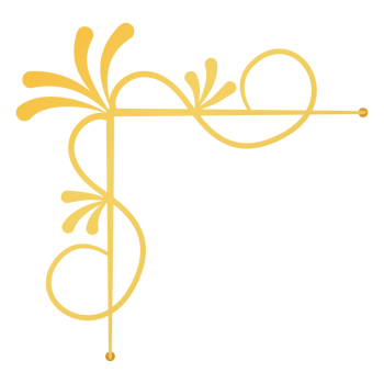 Divider Design with golden frame with swirls and swirls on transparent background png