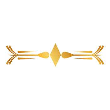 Creative Divider Design with golden arrow on transparent background png
