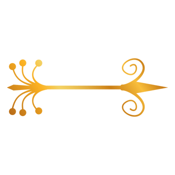 golden arrow icon on transparent background png