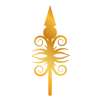 a golden arrow on a transparent background png
