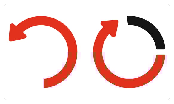 Update and Refresh in red color vector