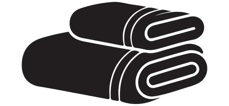 Stack of Folded Towels Silhouette Illustration for Bathroom and Spa Designs vector