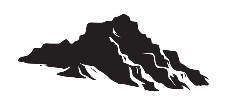 Mountain Silhouette Landscape Background Illustration Element Graphic vector