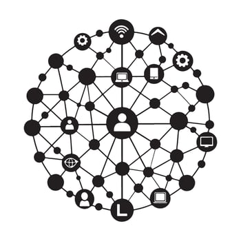 Global Network Connection Graphic Design Illustration Concept vector