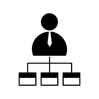 Businessman icon on white background. illustration. Eps 10. vector