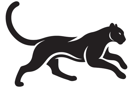Panther Silhouette Illustration An Elegant Animal Design vector