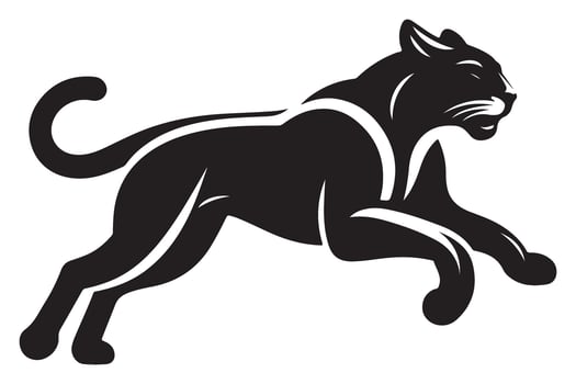 Powerful Black Panther Illustration for Sport Team Logo Design vector