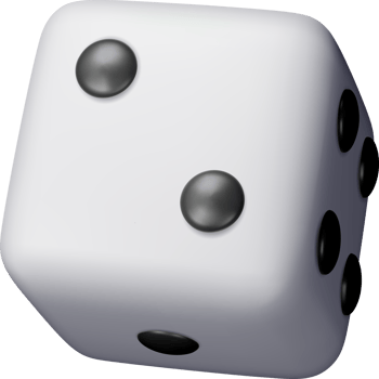 3D dice white playing cube two dots png