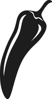 Mexican Chili Pepper Silhouette - Spicy Food Illustration for Cinco de Mayo vector