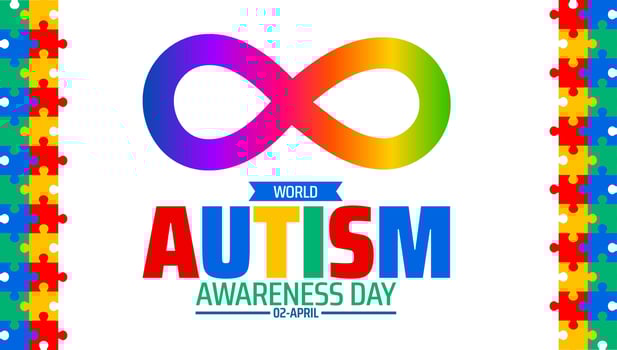 World Autism Acceptance Week background banner or poster design template. vector