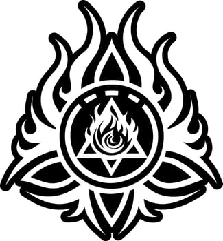 A glyph style icon of radiant flame symbol vector