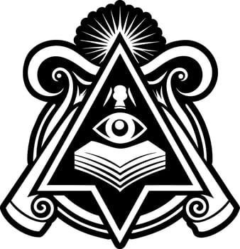 A filled style icon of philosophy eye symbol vector
