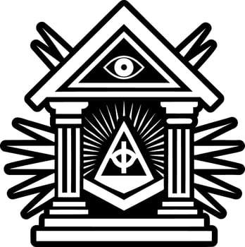 A glyph style icon of mausoleum symbol vector