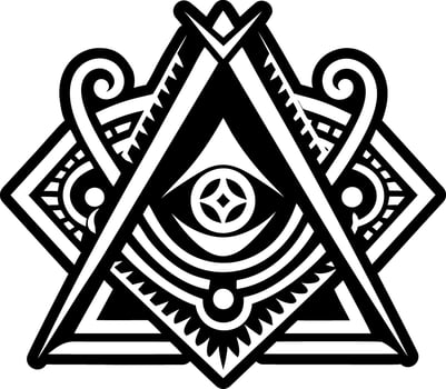 A filled style icon of masonic symbol vector