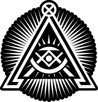 A filled style icon of masonic light symbol vector
