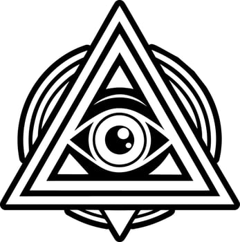 A glyph style icon of illuminati symbol vector