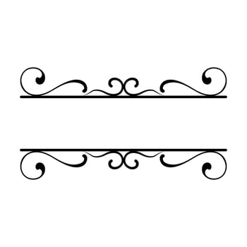 Flourish Elegant Ornamental frame with Swirls, dividers swirls curls flourishes vector