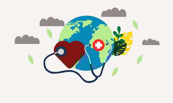 World Health Day creative concept unique vector