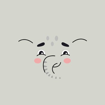 Elephant Greeting Card with Positive Quote vector