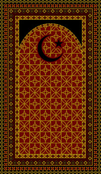 beautiful Islamic mat in Moroccan style vector
