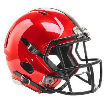 Highgloss Red and Black Football Helmet with Facemask png