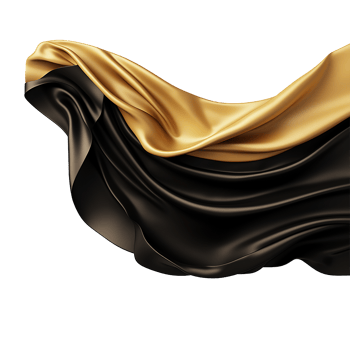 Abstract Draped Black and Gold Fabric Elegant Luxury Background Texture png
