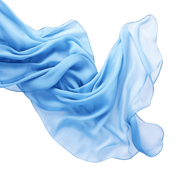 Elegant Draped Light Blue Silk or Chiffon Fabric Abstract Background png