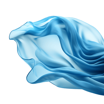 Abstract flowing light blue silk fabric textile background image png