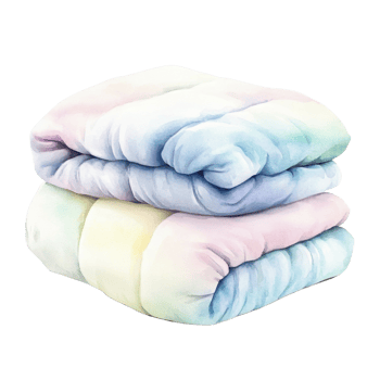 Soft Baby Blanket Watercolor Design on transparent background. png
