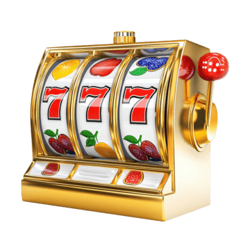 Classic Slot Machine Casino Game on transparent background. png