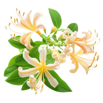 Honeysuckle Blooms Sweet Fragrance on transparent background. png