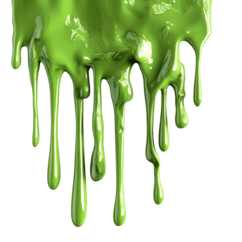 Toxic Slime Dripping Down on transparent background. png