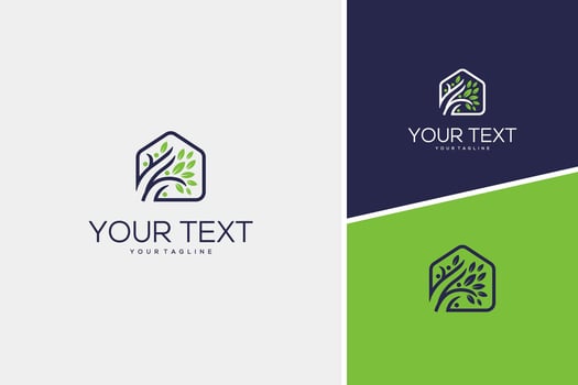 Healthy house care logo design vector