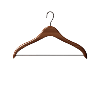 Highend Wooden Suit Hanger for Luxury Wardrobe Organization png