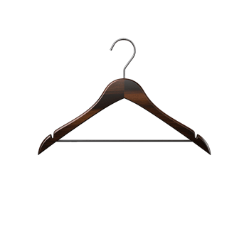 Highquality Wooden Clothes Hanger with Metal Hook for Elegant Wardrobe Organization png