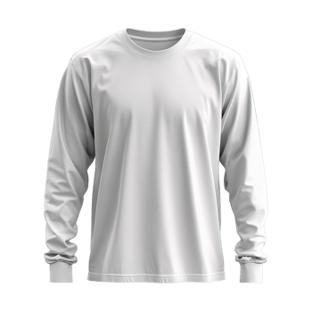 white long sleeved shirt isolated on transparent background png
