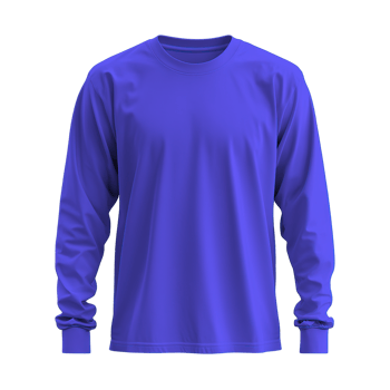 blue long sleeved shirt isolated on transparent background png