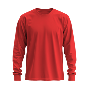 red long sleeved shirt isolated on transparent background png
