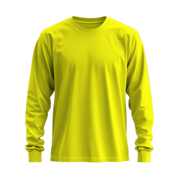 yellow long sleeved shirt isolated on transparent background png