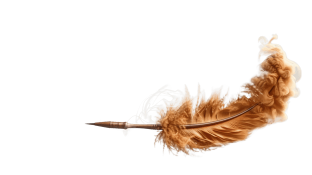 Elegant Brown Feather with Soft Texture on White Background, Ideal for Artistic and Creative Projects png