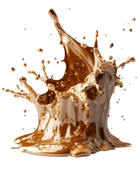 Captivating Splash of Liquid Chocolate with Dynamic Motion and Rich Texture for Culinary Art and Creative Projects png