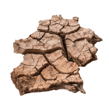 Dry Cracked Soil Surface Texture Highlighting Effects of Drought and Climate Change on Natural Environment png