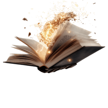 Dynamic Explosion of Colors from an Open Book Symbolizing Imagination and Creativity in Literature png