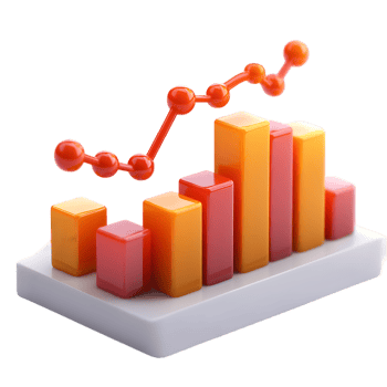 Upward Trend Graph Showing Growth Success Progress, png