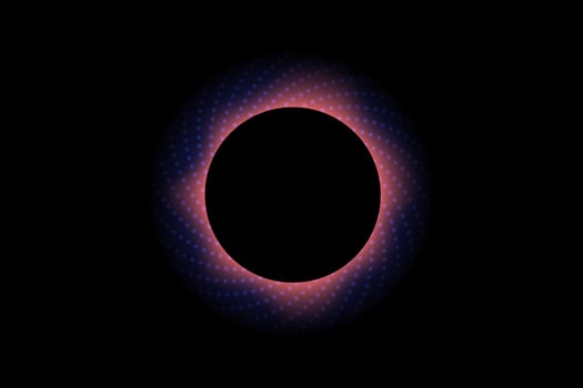 Black hole light effect abstract radial motion lines on black color background vector