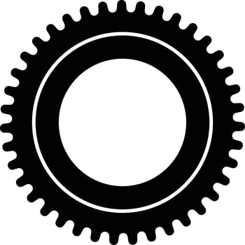 Gear Icons-Black and Outline Design Elements vector